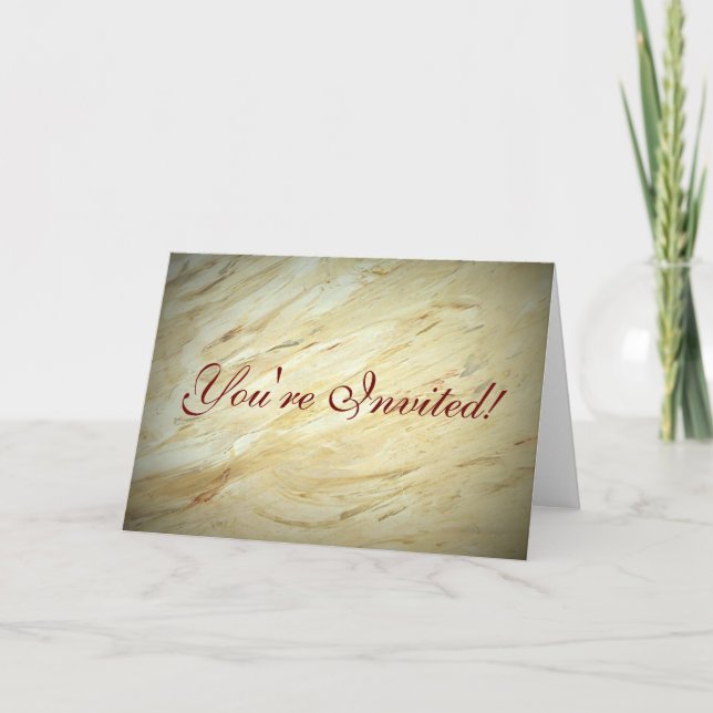 You're Invited! Old World Marble Greeting Cards (Front)