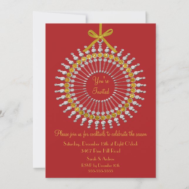 You're invited ornament Christmas Party Invitation (Front)