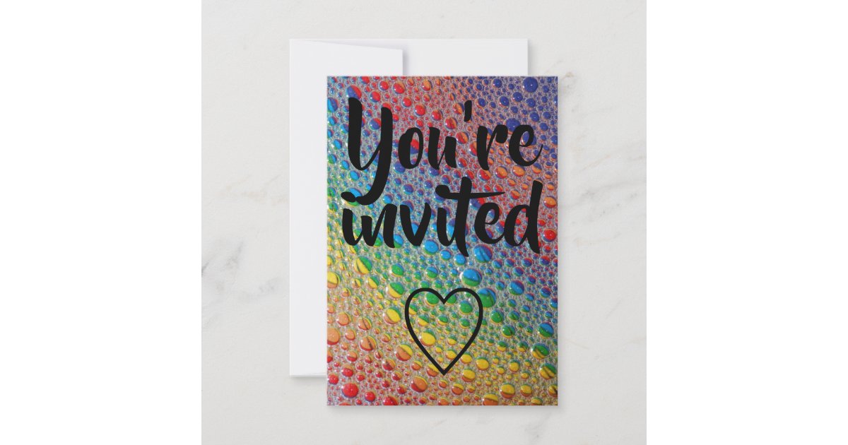 You're invited rainbow CUSTOM Invitation card | Zazzle