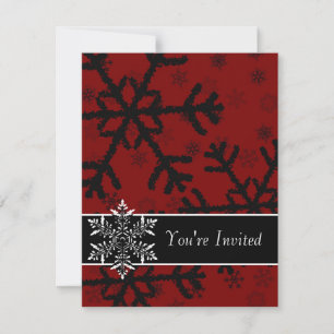 You're Invited Snowflakes Invitation