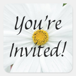 You're Invited Square Sticker