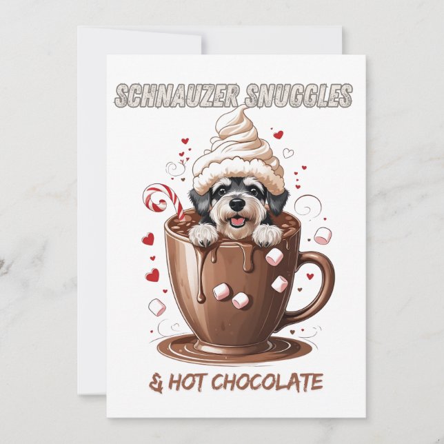 You're Invited to a Cozy Time – Schnauzer Hot Coco Invitation (Front)