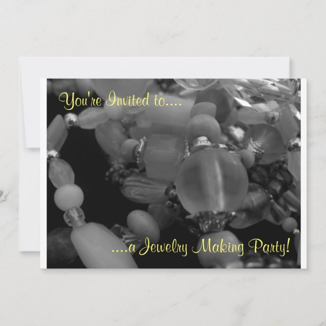 You're Invited to a Jewellery Making Party!" Invitation (Front)