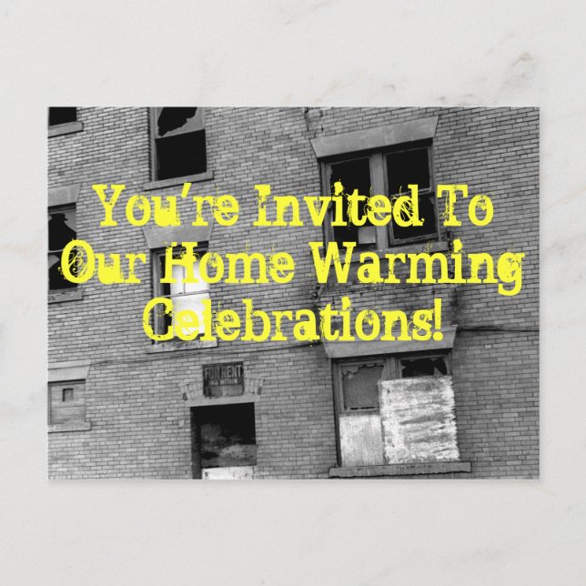 You're Invited To Our Home Warming Celebrations! Invitation Postcard (Front)