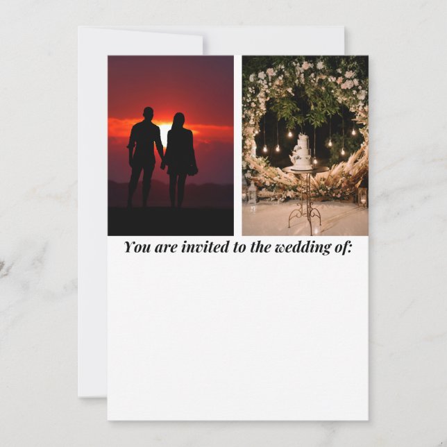 You're invited to the wedding of  invitation (Front)