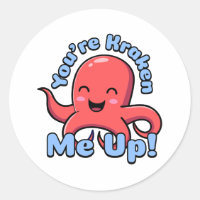 You're Kraken Me Up! Cute Laughing Octopus Cartoon