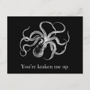'You're kraken me up' Postcard