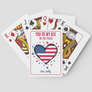 You're My Ace in the Pack!   Romantic Valentine’s  Playing Cards