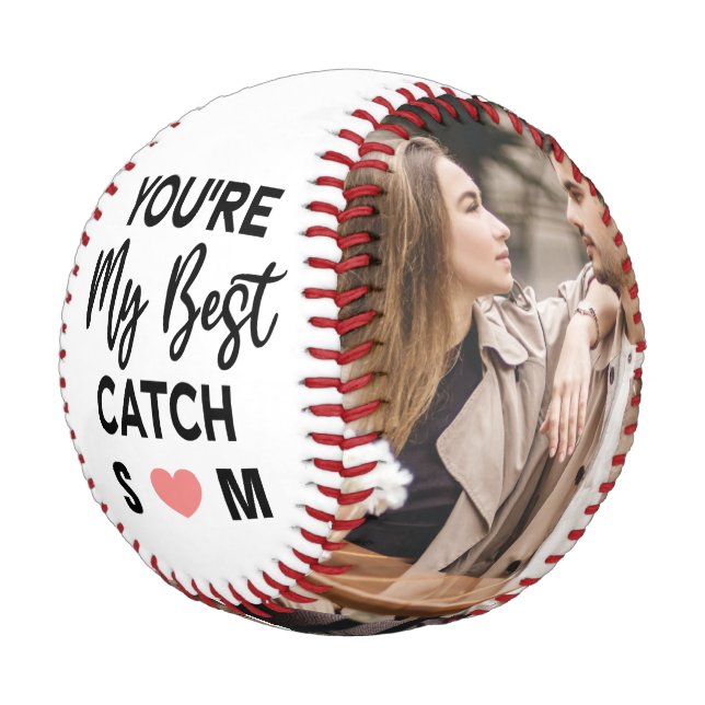 You're My Best Catch Couples 2 Photo Baseball (Angled)