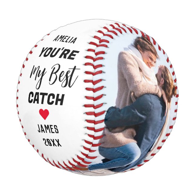 You're My Best Catch Couples 2 Photo & Nams 2023 Baseball (Angled)