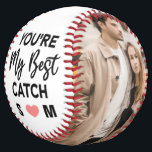 You're My Best Catch Couples 2 Photo Softball<br><div class="desc">You're My Best Catch,  Gift for Him or Her,  Couples Gift,  Anniversary Gift,  Best Catch Softball</div>