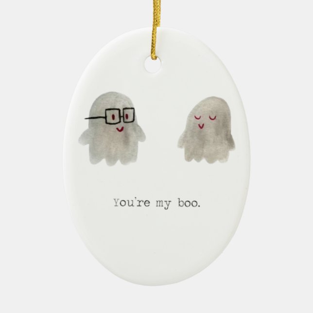 "You're My Boo" Ceramic Ornament (Front)