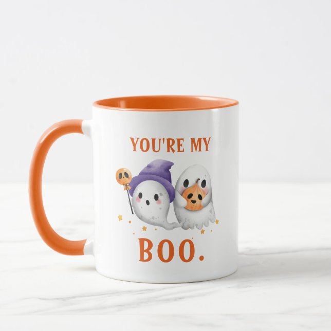 You're My Boo Cute Ghost Happy Halloween Mug (Left)