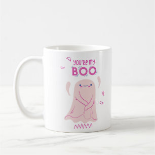 You're My Boo Cute Pink Ghost Halloween Coffee Mug