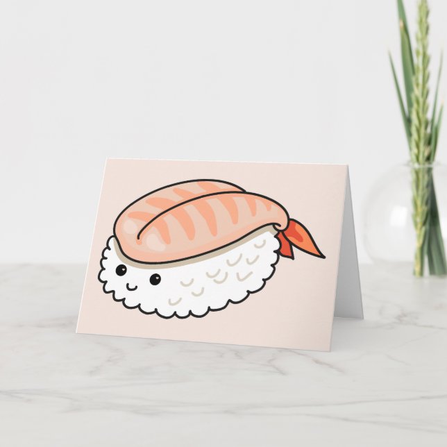 You're my ebi-thing sushi pun thank you card (Front)