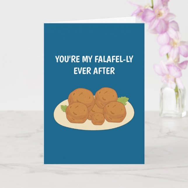 You're My Falafel-ly Ever After Valentine Card (Orchid)