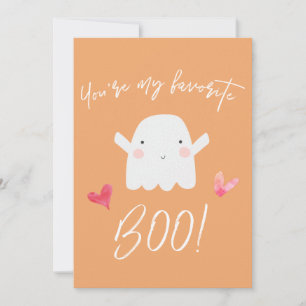 "You're my favourite Boo!" Cute Halloween Ghost Holiday Card
