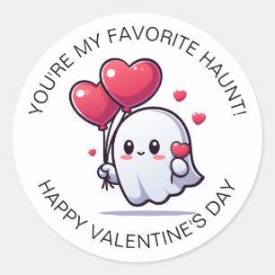 You're My Favourite Haunt Valentine's Day Classic Round Sticker