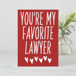 You're My Favourite Lawyer Funny Valentine's Day Holiday Card