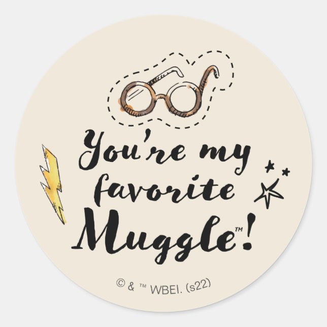 You're My Favourite Muggle™ Classic Round Sticker (Front)
