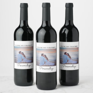 You're My Favourite Personalized Wine Bottle Label
