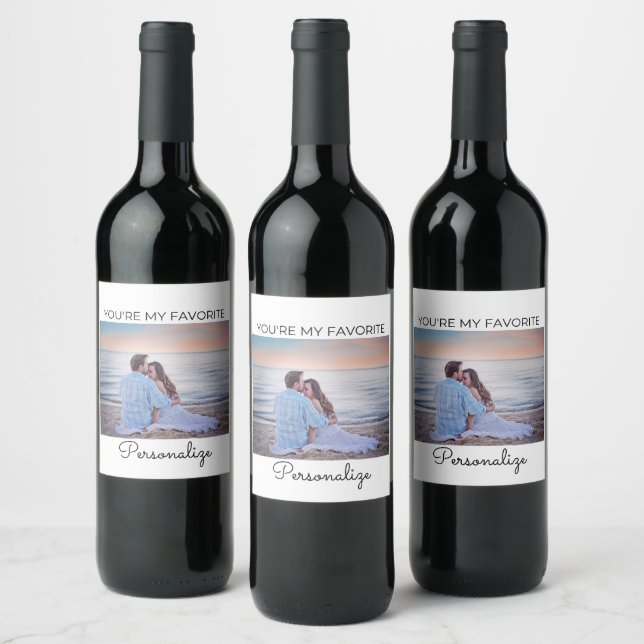 You're My Favourite Personalized Wine Bottle Label (Bottles)