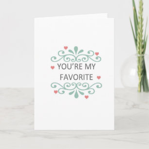 You're My Favourite Thank You Card