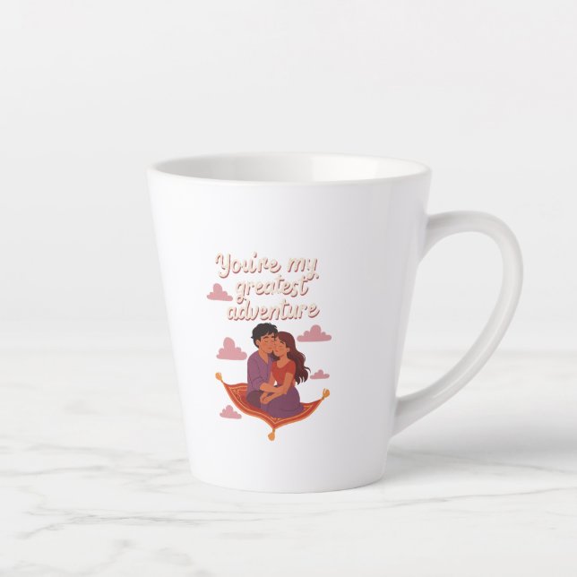 You're My Greatest Adventure – Romantic Flying Latte Mug (Right)
