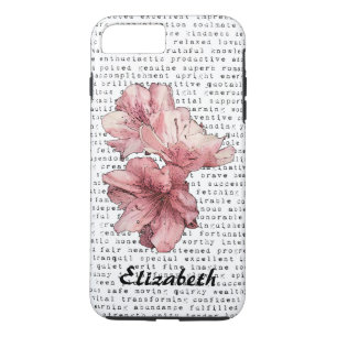 You're My Inspiration Words Typography Pink Flower Case-Mate iPhone Case