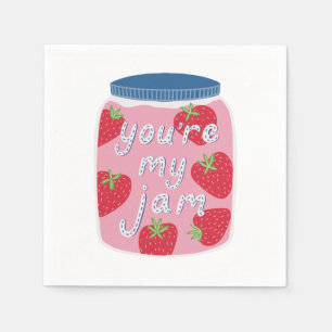 You're My Jam Valentine Engagement Wedding Napkin