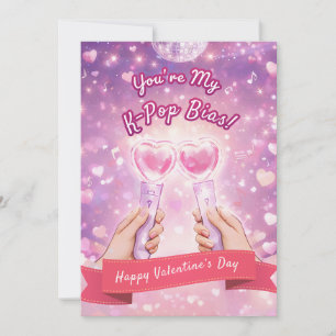 You're My K-Pop Bias! Valentine's day card