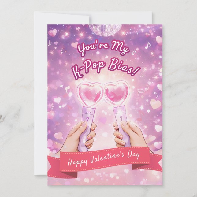 You're My K-Pop Bias! Valentine's day card (Front)