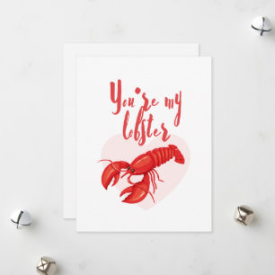 You're My Lobster Valentines Day Holiday Card
