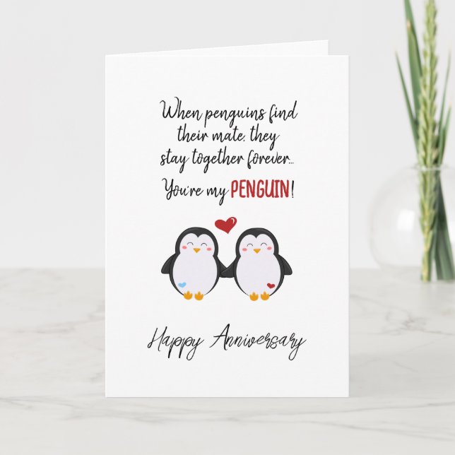 You're my PENGUIN Anniversary Card (Front)