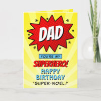 You're My Superhero Dad Birthday 2 Photo Card