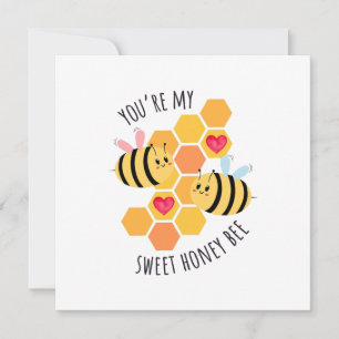 You're My Sweet Honey Bee Flat Card