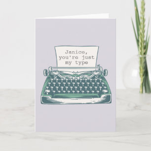 You're My Type Vintage Typewriter Note Card