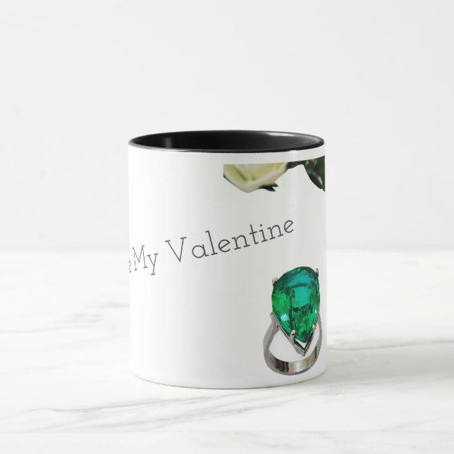 You're My Valentine Emerald Ring Coffee Mug (Center)