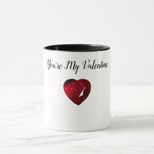 You're My Valentine Ruby Heart Coffee Mug