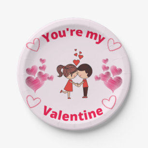 You're my Valentine - Valentines Day Party  Paper Plate