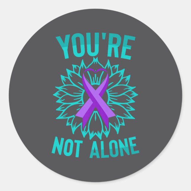 Youre Not Alone Premium  Classic Round Sticker (Front)