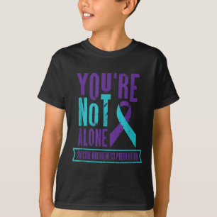 Youre Not Alone _ Teal & Purple Ribbon _ Suici T-Shirt