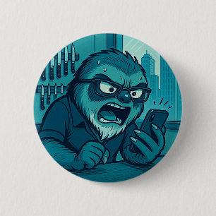 You're Not My Real Dad Phil Elmore Agitated Sloth 2 Inch Round Button