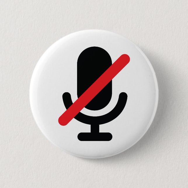You're on mute. Button. 2 Inch Round Button (Front)