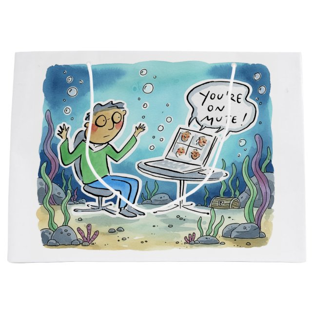 You're on Mute Large Gift Bag (Front)