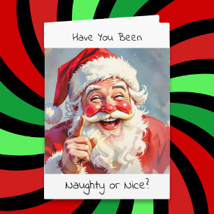 You're on the Naughty List Again   Funny Christmas Holiday Card