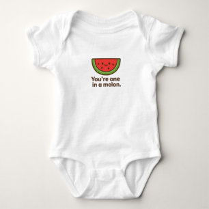 You're One in a Melon – Cute Watermelon Pun Design Baby Bodysuit
