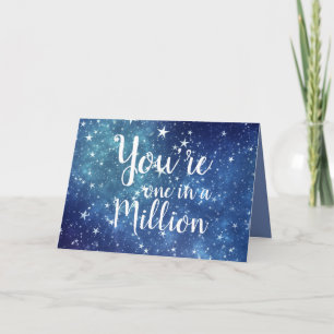 You're One in a Million Starry Sky Card