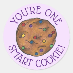 You're One Smart Cookie Teacher Homework School Classic Round Sticker
