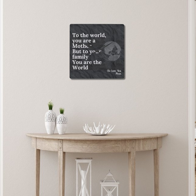 You're Our World Mom Square Wall Clock (Creator Uploaded)